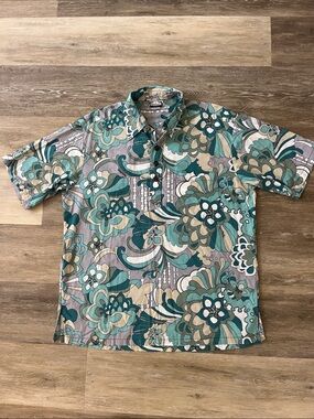Manuhealii Men’s Pullover Hawaiian Aloha Shirt Size L
